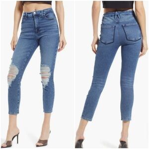 Good American Good Legs Distressed Skinny Jeans with Shadow Pockets